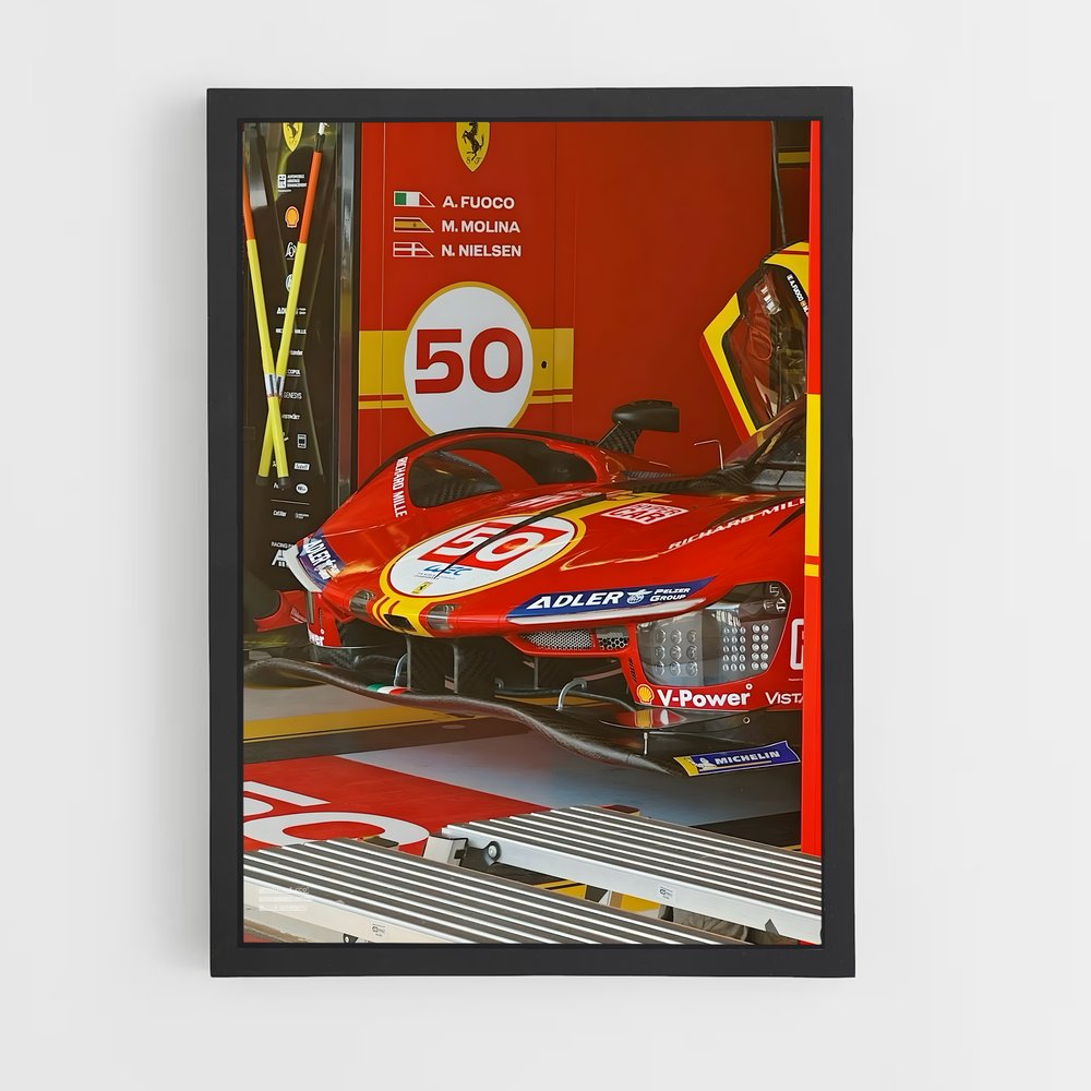 Poster Ferrari Légende – affiche Voitures de Formule 1 (vue 2)